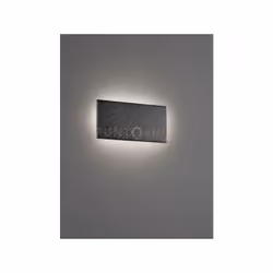 RAVEN Applique a parete LED RETTANGOLARE IN AREDESIA NERA LUCE INDIRETTA INTENSITA' REGOLABILE CON INTERRUTTORE L. 25CM