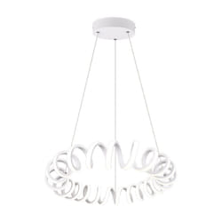 Lampada Sospensione Led Moderna Spirale Infinito Bianca Curl gd Trio