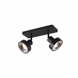 TRIO Leon, Faretto d'illuminazione da superficie, GU10, 2 lampadina(e), 230 V, Nero