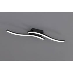 Trio Lighting - route plafoniera led 2 bacchette ondulate antracite l. 56CM luce calda