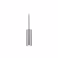 DUOLINE Sospensione GD Trio Duoline di GD Trio, sospensione marley in metallo finitura acciaio satinato d. 6cm per h. 17cm Ca ...