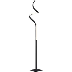 Reality Leuchten - Lampada da terra led, metallo, nero opaco, H145 cm, Course