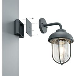 Trio lighting supporto per montaggio applique da esterno ad angolo concavo nero 9965-32