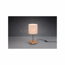 ELMAU LAMPADA DA TAVOLO BASE LEGNO CON PARALUME SABBIA H. 40CM