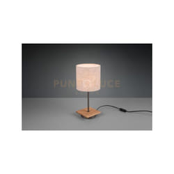 Trio Lighting - Lampada da tavolo elmau base legno con paralume 502100130 sabbia
