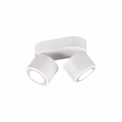 TAURUS Faretto GD Trio Taurus di GD Trio, barra con 2 spots led in metallo bianco orientabile girevole bi-emissione interrutt ...