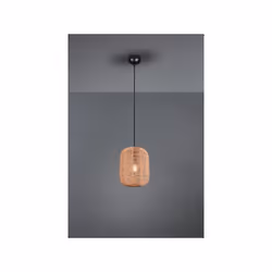 RUNA SOSPENSIONE METALLO NERO E CORDA D.25CM