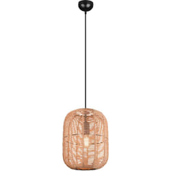 Lampada a sospensione, sisal, marrone, D35 cm, Runa