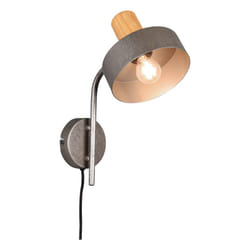 Trio - Applique Led Interno 4W Acciaio Anticato e Legno h 32 cm Gaya gd