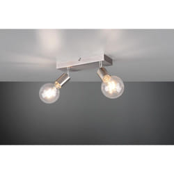Iperbriko - vannes barra 2 spots orientabili acciaio satinato l. 30CM
