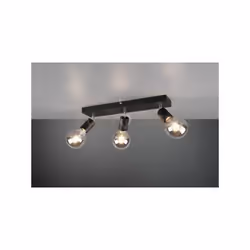 VANNES BARRA 3 Faretti e portafarettiS ORIENTABILI NERA L. 48CM
