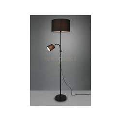 Trio Lighting - Piantana owen metallo nero con lampada lettura e 2 paralumi R40192002