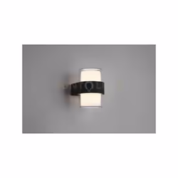 MOLINA Applique a parete DA ESTERNO IN FUSIONE ALLUMINIO ANTRACITE DOPPIO DIFFUSORE TONDO H. 10,5CM IP54