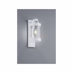 SAMBESI Applique a parete DA ESTERNO LANTERNA CON SENSORE CREPUSCOLARE METALLO BIANCO H. 33CM