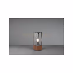 GARONNE PALO DA ESTERNO RETTANGOLARE IN FUSIONE E LEGNO NATURALE L. 14CM X H. 40CM IP44