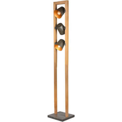 Trio - Lampada da terra 3 luci, metallo, nichel anticato, h 150 cm, Bell