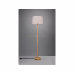 KORBA Lampade da terra BASE LEGNO NATURALE CON PARALUME BIANCO H. 162CM