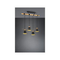 Trio - Lampada a sospensione 4 luci, metallo, nero opaco, l 87 cm, Harris