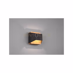 ARINO Applique a parete LED BI-EMISSIONE LEGNO NATURALE CON FASCIA NERA DIMMERABILE CON INTERRUTTORE L. 12,2CM