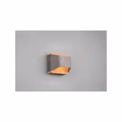 ARINO Applique a parete LED BI-EMISSIONE LEGNO NATURALE CON FASCIA ACCIAIO ANTICATO DIMMERABILE CON INTERRUTTORE L. 12,2CM