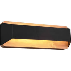 Applique led, luce su e giù, metallo, nero opaco, L35 cm, Arino