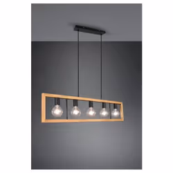 agra sospensione legno naturale e metallo nero 5 diffusori l. 100cm agra sospensione legno naturale e metallo nero 5 diffusor ...