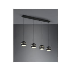 Trio - Sospensione fletcher barra 4 diffusori sfera nero 313300432