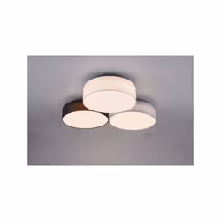 LUGANO PLAFONIERA 3 DIFFUSORI BIANCO-NERO-GRIGIO L. 64,5CM