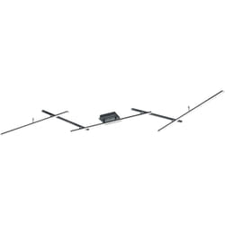 Trio - Plafoniera led rgb, metallo, nero opaco, L245 cm, Arvin