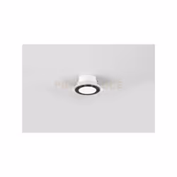 AURA FARETTO DA INCASSO PLASTICA NERA SATINATA TRIPLA ACCENSIONE INDIPENDENTE D. 8,2CM