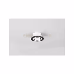 CORE FARETTO DA INCASSO PLASTICA NERA SATINATA TRIPLA ACCENSIONE INDIPENDENTE D. 8,2CM