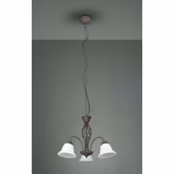 Finitura Colore RuggineMateriale Metallo Vetro Colore BiancoMateriale Vetro Altezza 150cmDiametro 55cm Montaggio a soffitto I ...