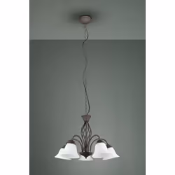 Finitura Colore RuggineMateriale Metallo Vetro Colore BiancoMateriale Vetro Altezza 150cmDiametro 60cm Montaggio a soffitto I ...