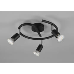 Trio Lighting - Paris Senza Lampadina Girandola 3 Luci Nero Attacco Gu10 d. 28Cm