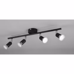 Finitura Colore Nero opacoMateriale Metallo Larghezza 50cmAltezza 13cmProfondità 8cm Montaggio a soffitto Lampade non incluse ...