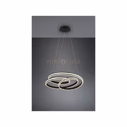 YARA SOSPENSIONE LED NERA CON REGOLAZIONE LUCE CALDA - NATURALE E DIMMERAZIONE CON INTERRUTTOE A PARETE D. 60CM
