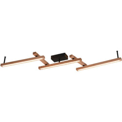 Trio - Plafoniera led, legno, finitura naturale, L180 cm, Bellari