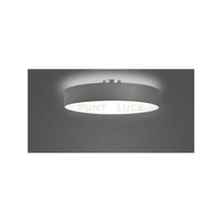 Plafoniera hotel tonda 5 luci diffusore D.65cm tessuto grigio 603900511
