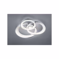 GRANADA PLAFONIERA LED TRIPLO CERCHIO CROMO CON RIFLETTORE BIANCO OPACO CON FUNZIONE REGOLAZIONE INTENSITA' CON INTERRUTTORE  ...