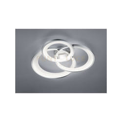 Trio - Plafoniera granada led triplo cerchio con riflettore bianco opaco , funzione regolazione L71,5cm cromo 673810306