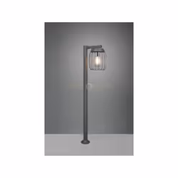 TUELA PALO DA ESTERNO ANTRACITE CON GABBIA DIFFUSORE BIANCO IP44 H. 100CM