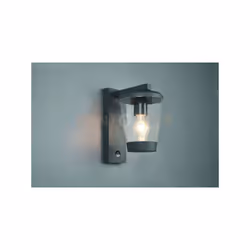 CAVADO Applique a parete DA ESTERNO ANTRACITE CON DIFFUSORE TRASPARENTE IP44 CON SENSORE MOVIMENTO H. 28CM