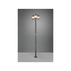 Trio - Palo cavado con 3 diffusori trasparenti ip44 H.240cm 411060342