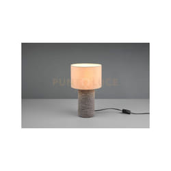 Trio Lighting - Lampada mala paralume beige H.38cm ceramica marrone R50941944