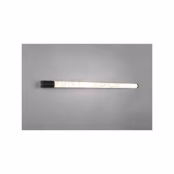 PIERA H2O Applique a parete LED BORDO NERO CON PRESA CORRENTE ED INTERRUTTORE IP44 L. 119CM