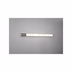 PIERA H2O Applique a parete LED BORDO CROMO CON PRESA CORRENTE ED INTERRUTTORE IP44 L. 79CM