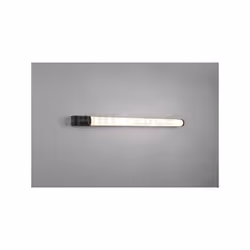 PIERA H2O Applique a parete LED BORDO NERO CON PRESA CORRENTE ED INTERRUTTORE IP44 L. 79CM