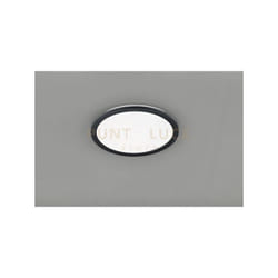 Plafoniera camilla led tonda dimmerabile ip44 D.40cm bordo nero 689214032