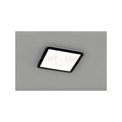 Plafoniera camilla led quadrata dimmerabile ip44 D.40cm bordo nero 689314032