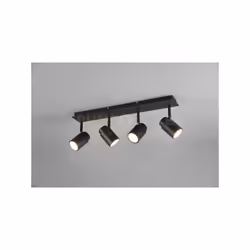 ANGELO H2O BARRA 4 Faretti e portafarettiS ORIENTABILI NERO IP44 L.50CM